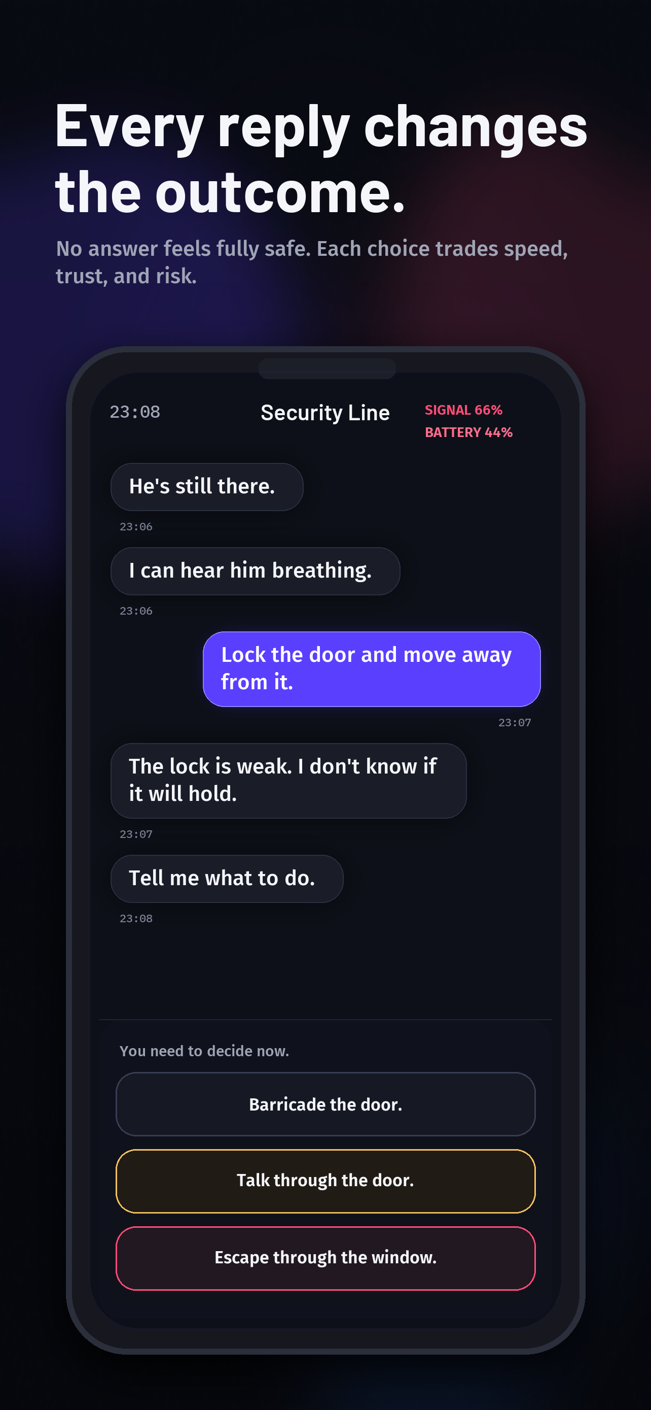 Decisions matter screenshot
